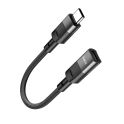 Купить USB ПЕРЕХОДНИК HOCO U107 TYPE-C MALE TO IP FEMALE ADAPTER 10 CM/10W_2