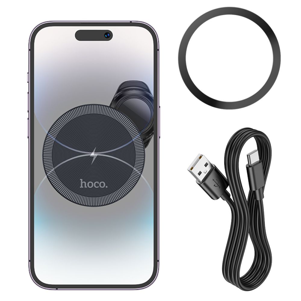 Купить АВТОДЕРЖАТЕЛЬ HOCO HW6 VISION METAL MAGNETIC WIRELESS 15W_5