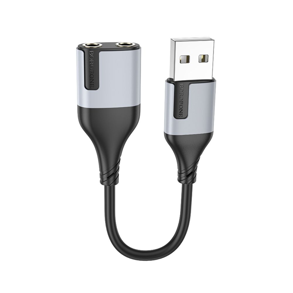 Купить ПЕРЕХОДНИК BOROFONE BV19 CREATOR 2-IN-1 USB TO 3.5MM_1