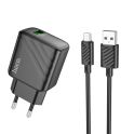 Купить СЕТЕВОЕ ЗАРЯДНОЕ УСТРОЙСТВО HOCO CS21A 1USB QC 18W+USB TO MICRO_1