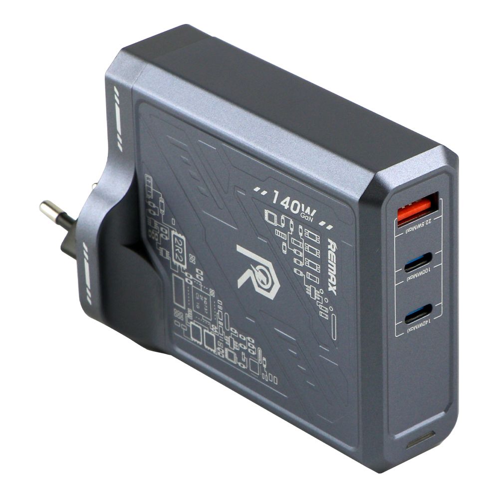 Купить СЕТЕВОЕ ЗАРЯДНОЕ УСТРОЙСТВО REMAX RP-U106 140W 2C+1A GAN_6
