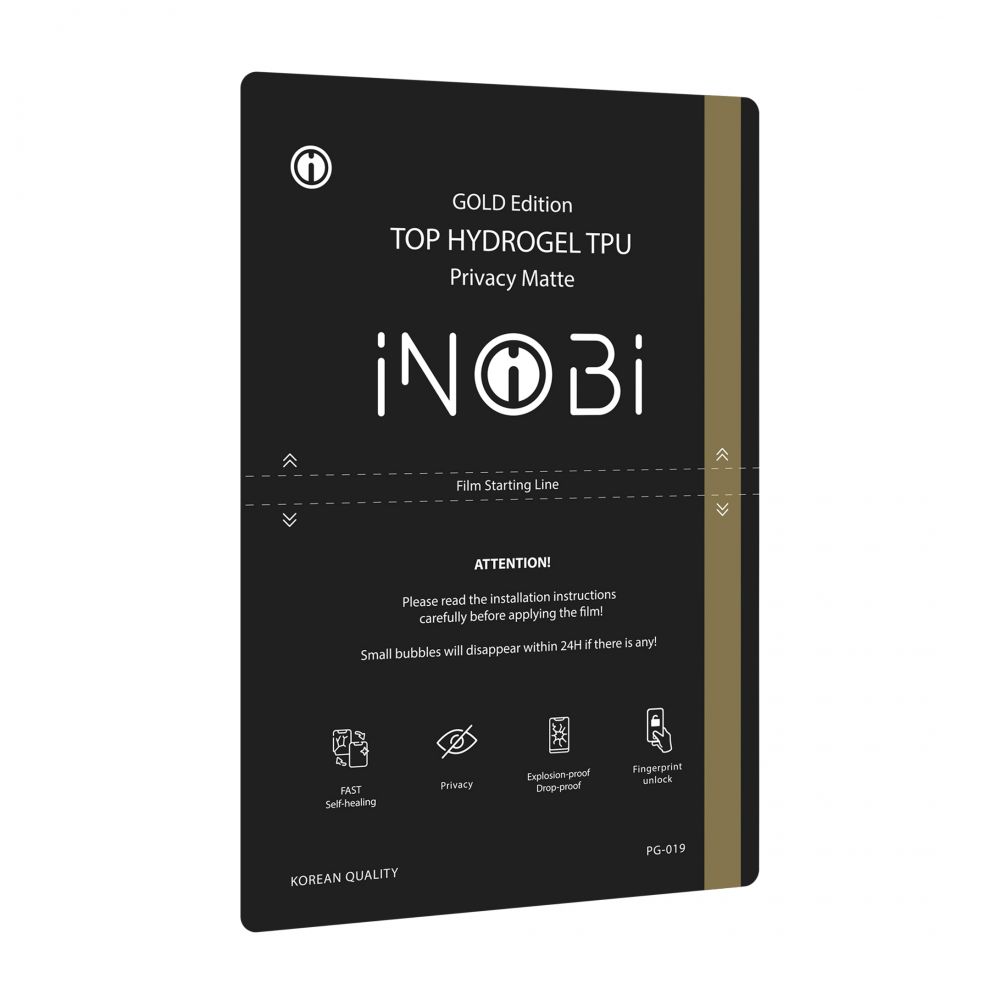 Купить ПОШТУЧНО ГИДРОГЕЛЬ ПЛЁНКА INOBI GOLD PG-019 / (МАТОВАЯ ПРИВАТНАЯ)
