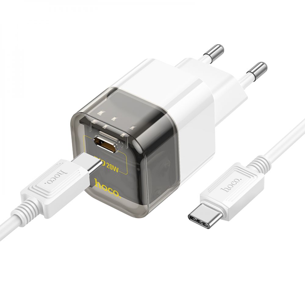 Купить СЕТЕВОЕ ЗАРЯДНОЕ УСТРОЙСТВО HOCO C125A TRANSPARENT PD20W/QC TYPE-C TO TYPE-C_4