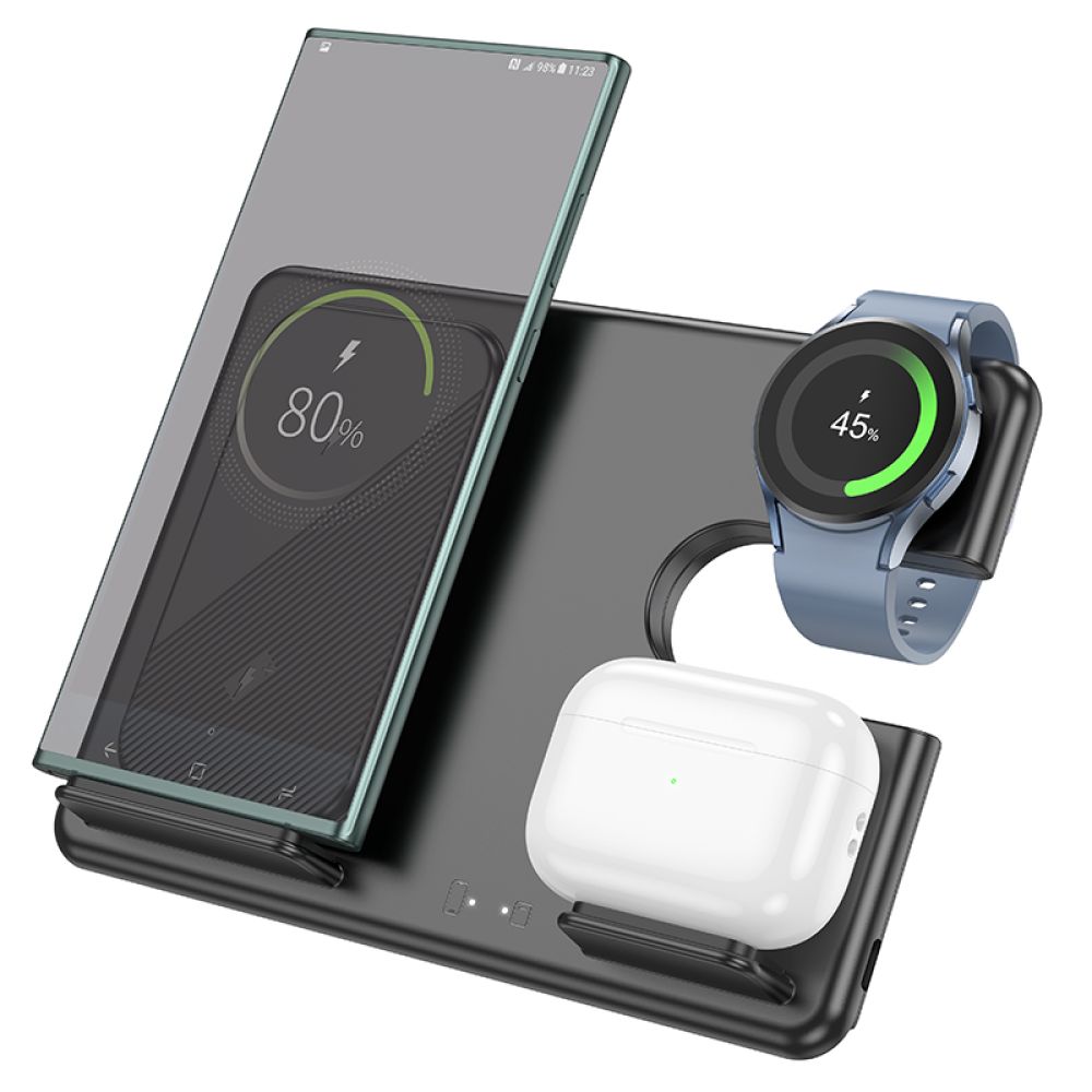 Купить БЕСПРОВОДНОЕ ЗАРЯДНОЕ УСТРОЙСТВО HOCO CQ2 3-IN-1 15W (SAM WATCH)_3