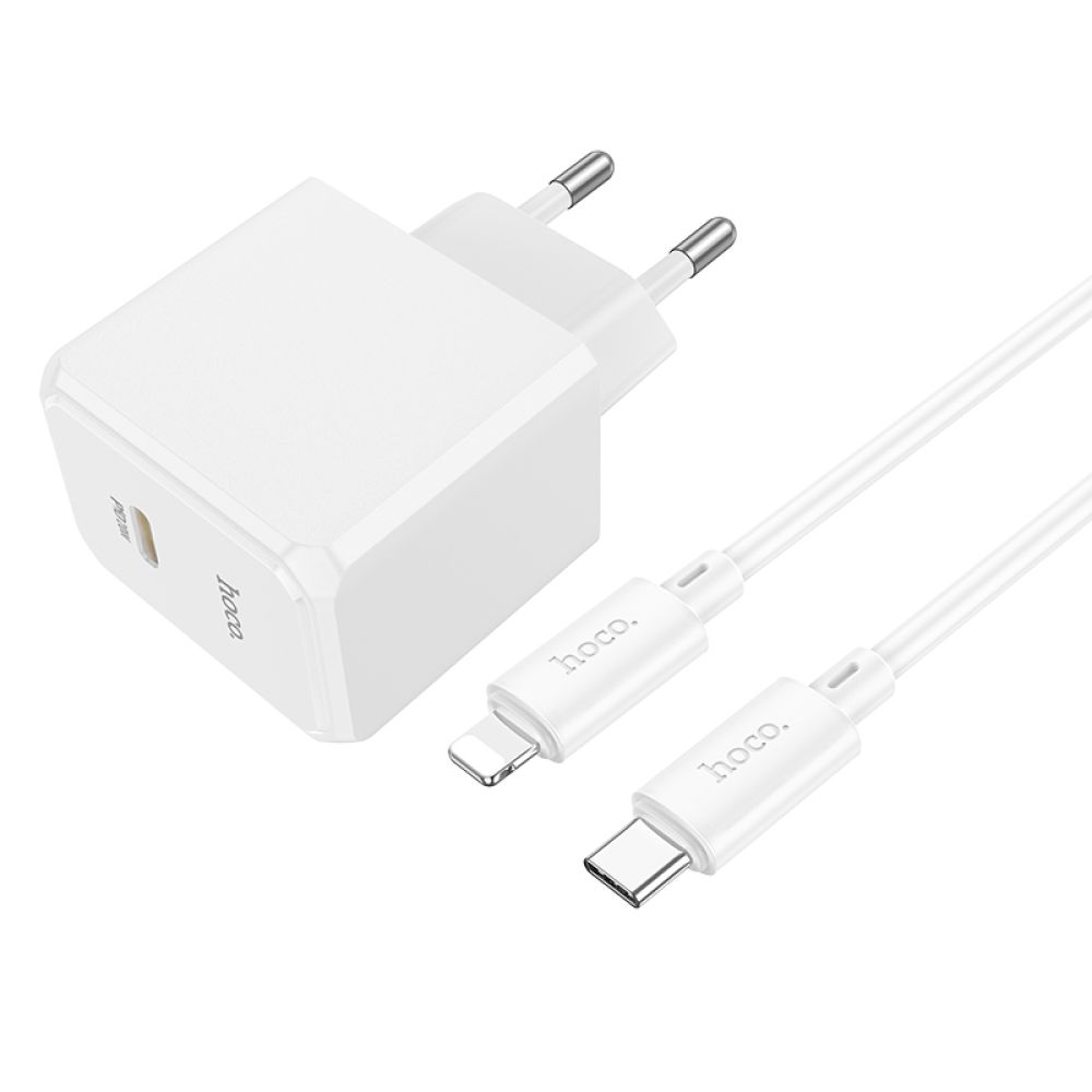 Купить СЕТЕВОЕ ЗАРЯДНОЕ УСТРОЙСТВО HOCO CS13A 1USB-C PD/QC 20W+TYPE-C TO LIGHTNING_3