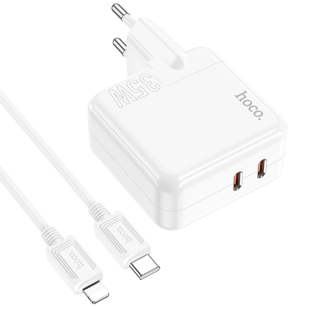 Купить СЕТЕВОЕ ЗАРЯДНОЕ УСТРОЙСТВО HOCO C110A LUCKY PD/QC 35W TYPE-C TO LIGHTNING_3