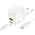Купить СЕТЕВОЕ ЗАРЯДНОЕ УСТРОЙСТВО HOCO C111A LUCKY PD30W+QC3.0 TYPE-C TO LIGHTNING_2