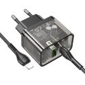 Купить СЕТЕВОЕ ЗАРЯДНОЕ УСТРОЙСТВО HOCO N34 DAZZLING PD20W+QC3.0 TYPE-C TO LIGHTNING_2