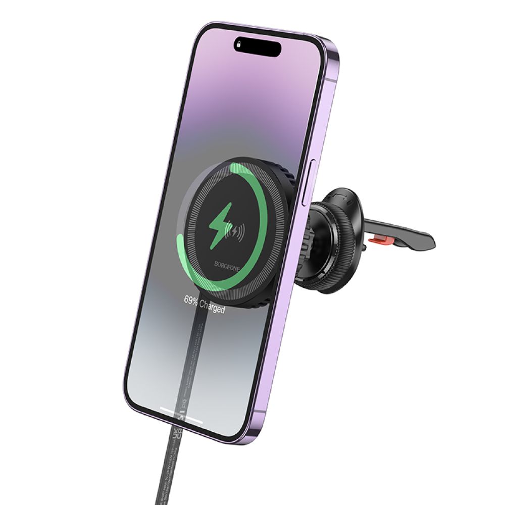 Купить АВТОДЕРЖАТЕЛЬ BOROFONE BH207 MONA MAGNETIC WIRELESS 15W_2