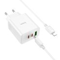 Купить СЕТЕВОЕ ЗАРЯДНОЕ УСТРОЙСТВО HOCO C126A PURE PD+QC 40W(2C1A) TYPE C TO LIGHTNING_2